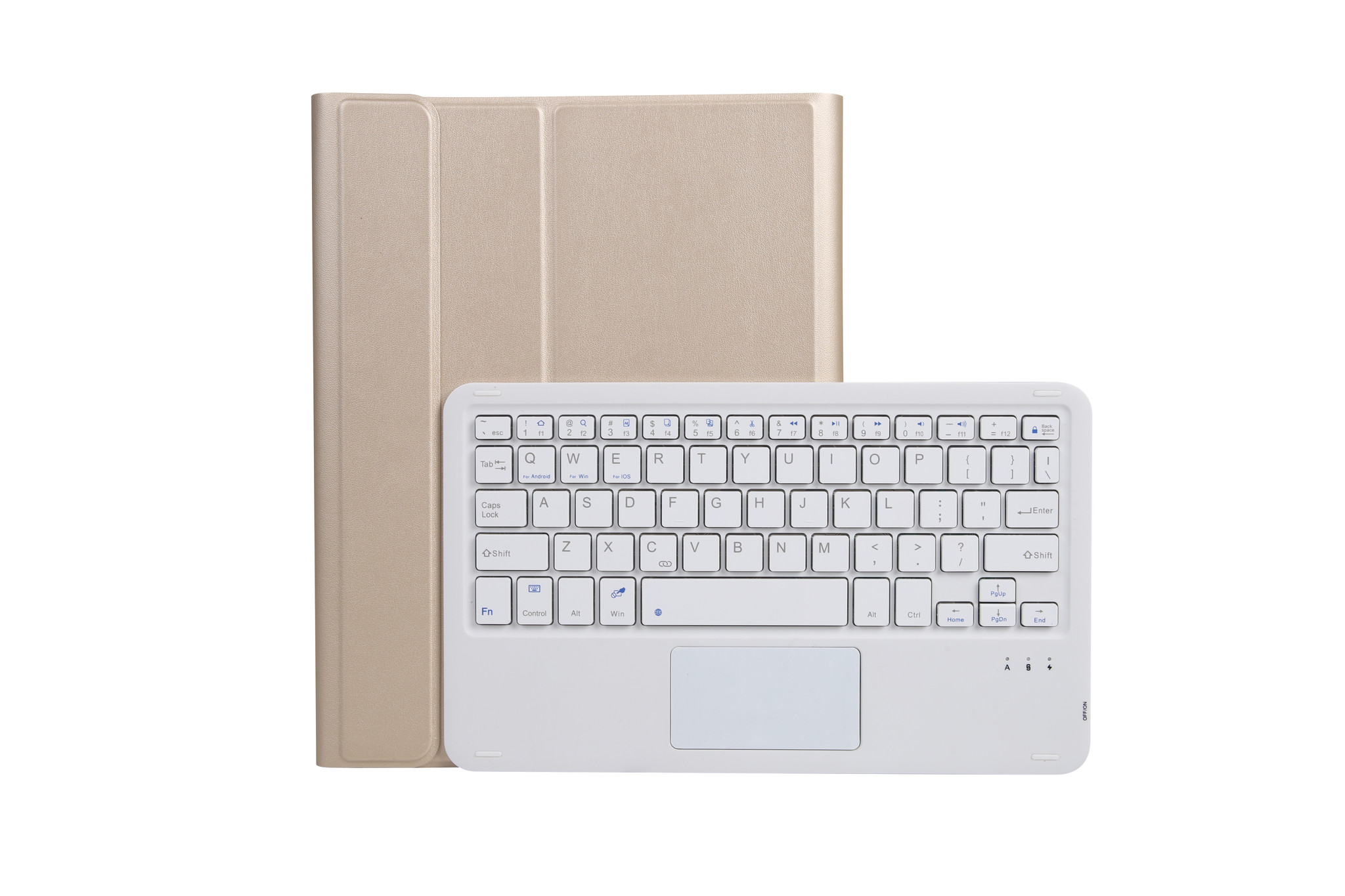 vijand excuus ginder Case2go Case2go - Bluetooth Toetsenbord hoes geschikt voor Apple iPad 10 -  10.9 Inch (2022) - QWERTY keyboard met Touchpad - Goud | Case2go.nl