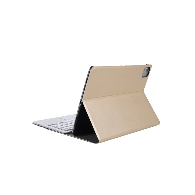 Case2go - Bluetooth Toetsenbord hoes geschikt voor Apple iPad 11 (2025) A16 / Apple iPad 10.9 (2022) - QWERTY keyboard met Touchpad - Goud
