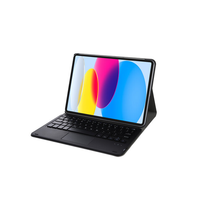 Case2go - Bluetooth Toetsenbord hoes geschikt voor Apple iPad 11 (2025) A16 / Apple iPad 10.9 (2022) - QWERTY keyboard met Touchpad - Zwart