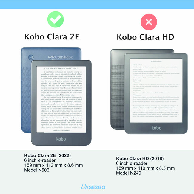 E-reader Hoes geschikt voor Kobo Clara 2E - Sleepcover - Tri-Fold Book Case - Auto/Wake functie - Magnetische sluiting - Donker Groen