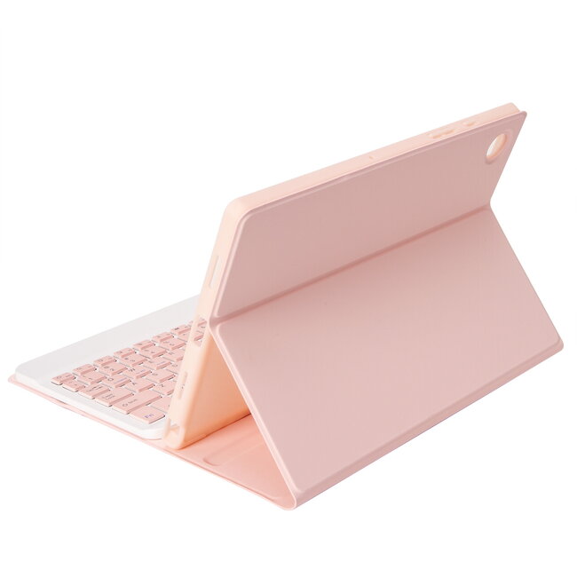 Case2go - Bluetooth Toetsenbord hoes geschikt voor Apple iPad 11 (2025) A16 / Apple iPad 10.9 Inch (2022) - QWERTY - Auto Wake/Sleep functie - Met Pencil Houder - Roze