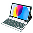 Case2go - Bluetooth Toetsenbord hoes geschikt voor Apple iPad 11 (2025) A16 / Apple iPad 10.9 Inch (2022) - QWERTY - Auto Wake/Sleep functie - Met Pencil Houder - Groen
