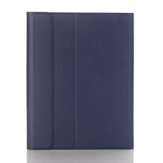 Case2go - Bluetooth Toetsenbord hoes geschikt voor Apple iPad 11 (2025) A16 / Apple iPad 10.9 Inch (2022) - QWERTY - Auto Wake/Sleep functie - Met Pencil Houder - Donker Blauw