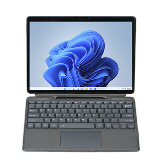 Case2go Tablet Hoes geschikt voor Microsoft Surface Pro 8 - Bluetooth Toetsenbord Cover - Met touchpad - Zwart
