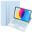 Case2go Case2go - Bluetooth Toetsenbord hoes geschikt voor Apple iPad 11 (2025) A16 / Apple iPad 10.9 Inch (2022) - QWERTY - Auto Wake/Sleep functie - Met Pencil Houder - Touchpad - Licht Blauw