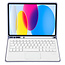 Case2go - Bluetooth Toetsenbord hoes geschikt voor Apple iPad 11 (2025) A16 / Apple iPad 10.9 Inch (2022) - QWERTY - Auto Wake/Sleep functie - Met Pencil Houder - Touchpad - Paars