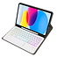 Case2go - Bluetooth Toetsenbord hoes geschikt voor Apple iPad 11 (2025) A16 / Apple iPad 10.9 (2022) - QWERTY Toetsenbord met verlichting - Pencil houder - Touchpad - Zwart