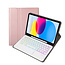 Case2go Case2go - Bluetooth Toetsenbord hoes geschikt voor Apple iPad 11 (2025) A16 / Apple iPad 10.9 (2022) - QWERTY Toetsenbord met verlichting - Pencil houder - Touchpad - Rose Goud