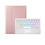 Case2go - Bluetooth Toetsenbord hoes geschikt voor Apple iPad 11 (2025) A16 / Apple iPad 10.9 (2022) - QWERTY Toetsenbord met verlichting - Pencil houder - Touchpad - Rose Goud