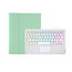Case2go - Bluetooth Toetsenbord hoes geschikt voor Apple iPad 11 (2025) A16 / Apple iPad 10.9 (2022) - QWERTY Toetsenbord met verlichting - Pencil houder - Touchpad - Licht Groen