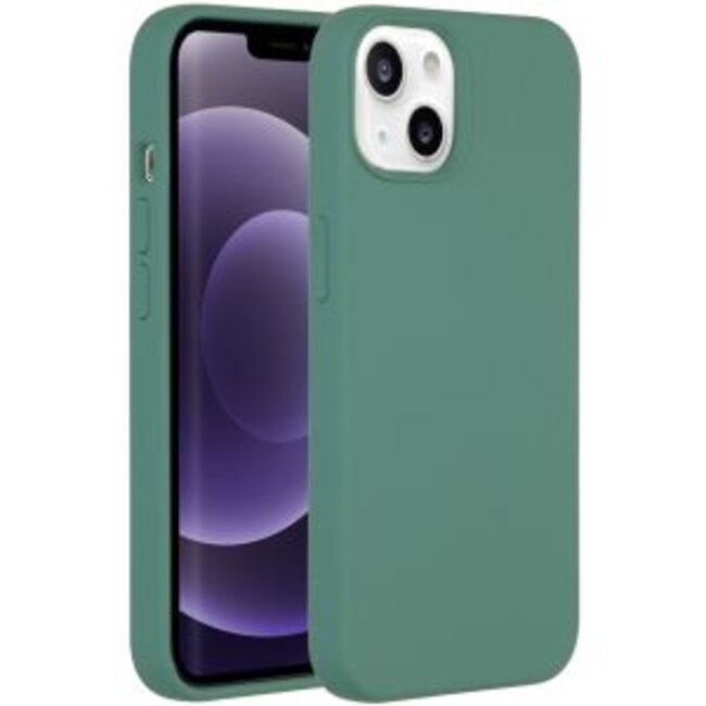 Hoesje geschikt voor Apple iPhone 14 Plus - Devia Siliconen Case - Back Cover met Oplaadfuncties - Licht Groen