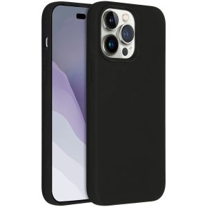 Hoesje geschikt voor Apple iPhone 14 Pro Max - Devia Siliconen Case - Back Cover met Oplaadfuncties - Zwart afbeelding