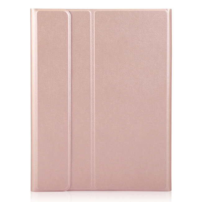 Case2go - Bluetooth Toetsenbord hoes geschikt voor Apple iPad 11 (2025) A16 / Apple iPad 10.9 Inch (2022) - QWERTY - Auto Wake/Sleep functie - Met Pencil Houder - Touchpad - Rose Gold