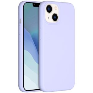 Hoesje geschikt voor Apple iPhone 14 - Devia Siliconen Case - Back Cover met Oplaadfunctie - Paars afbeelding