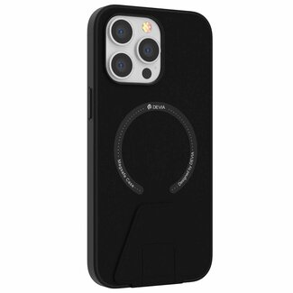 Devia Hoesje geschikt voor Apple iPhone 14 Pro - Devia Magnetische Case - Back Cover met Standfunctie &amp; Oplaadfuncties - Zwart