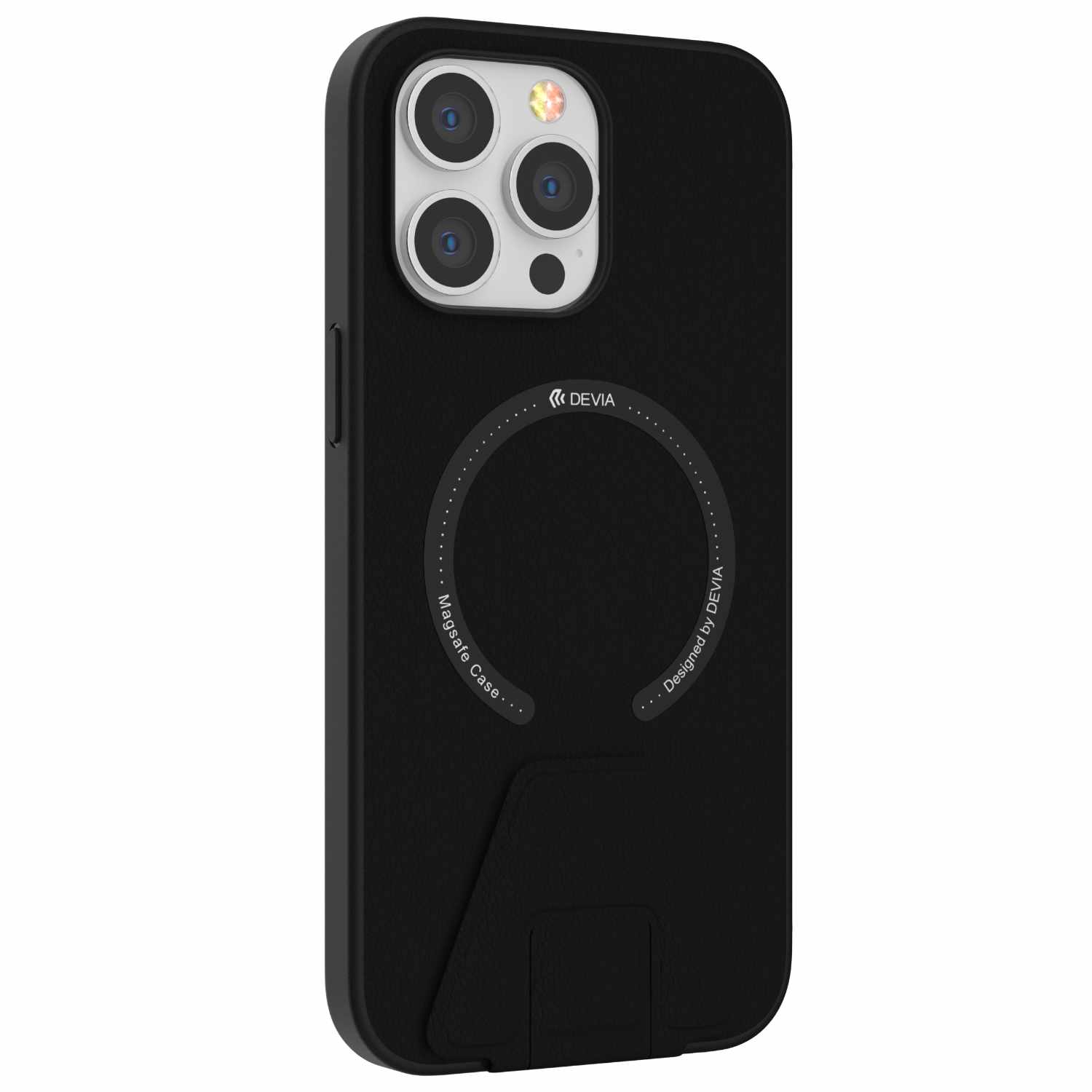 Hoesje geschikt voor Apple iPhone 14 Pro Max - Devia Magnetische Case - Back Cover met Standfunctie &amp; Oplaadfuncties - Zwart afbeelding