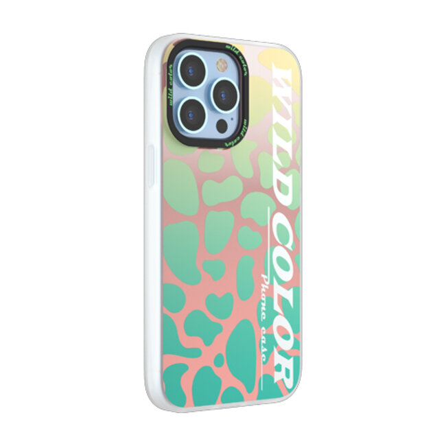 Hoesje geschikt voor Apple iPhone 14 - Devia Protective Case - Back Cover met 3D Afbeelding - Transparant/Groen