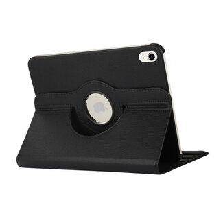 Case2go Case2go - Tablet hoes geschikt voor iPad 10 10.9 (2022) - Draaibare Bookcase - Zwart