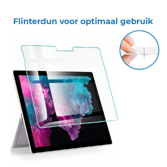 Case2go - Tablet Screenprotector geschikt voor Microsoft Surface Pro 9/10/11 - Tempered Glass - Case Friendly - Transparant