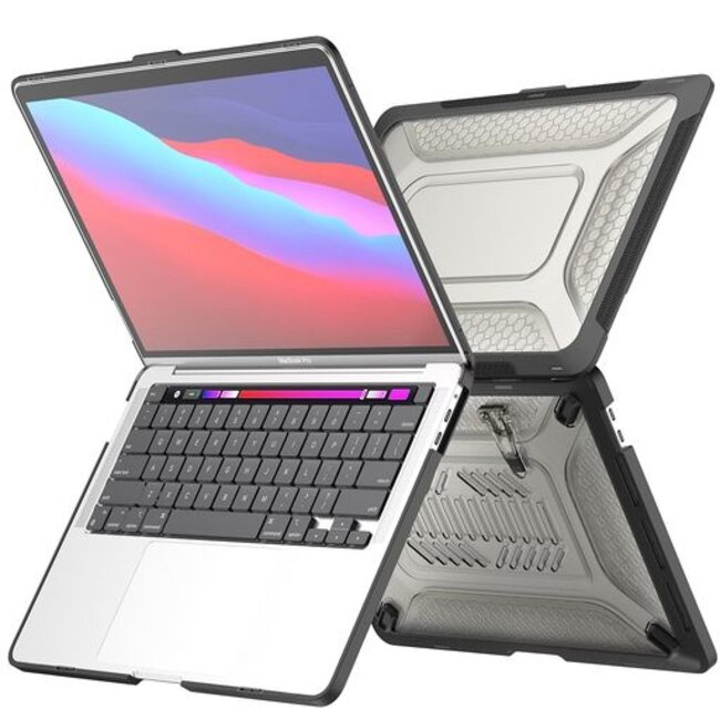 HardShell - Laptoptas- Jacket Laptopcase geschikt voor Macbook 16.2Pro (2019) - Laptophoes- Super Scratch Proof - Laptop Sleeve- Laptop Tas- Hard Case - Zwart