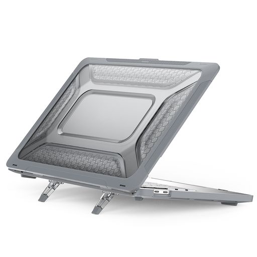 HardShell - Jacket Laptopcase geschikt voor Macbook 16.2Pro (2019) - Super Scratch Proof - Hard Case - Grijs afbeelding