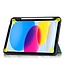 Case2go - Tablet hoes geschikt voor Apple iPad 10 10.9 (2022) - Tri-fold hoes met Auto/Wake functie en Magnetische sluiting - TPU Cover Met Pencil Houder - Witte Bloesem