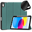 Case2go - Tablet hoes geschikt voor Apple iPad 10 10.9 (2022) - Tri-fold hoes met Auto/Wake functie en Magnetische sluiting - TPU Cover Met Pencil Houder - Donker Groen