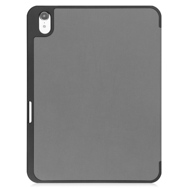 Case2go - Tablet hoes geschikt voor Apple iPad 11 (2025) A16 / Apple iPad 10.9 (2022) - Tri-fold hoes met Auto/Wake functie en Magnetische sluiting - TPU Cover Met Pencil Houder - Grijs