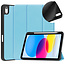 Case2go - Tablet hoes geschikt voor Apple iPad 10 10.9 (2022) - Tri-fold hoes met Auto/Wake functie en Magnetische sluiting - TPU Cover Met Pencil Houder - Licht Blauw