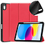 Case2go - Tablet hoes geschikt voor Apple iPad 10 10.9 (2022) - Tri-fold hoes met Auto/Wake functie en Magnetische sluiting - TPU Cover Met Pencil Houder - Rood