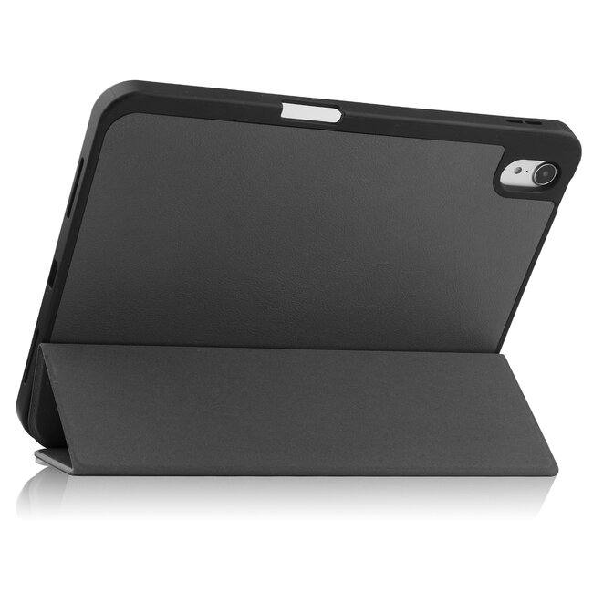 Case2go - Tablet hoes geschikt voor Apple iPad 11 (2025) A16 / Apple iPad 10.9 (2022) - Tri-fold hoes met Auto/Wake functie en Magnetische sluiting - TPU Cover Met Pencil Houder - Zwart
