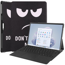 Case2go - Hoes geschikt voor Microsoft Surface Pro 9 - 13 inch Cover - Book Case met Stand Functie - Don't Touch Me