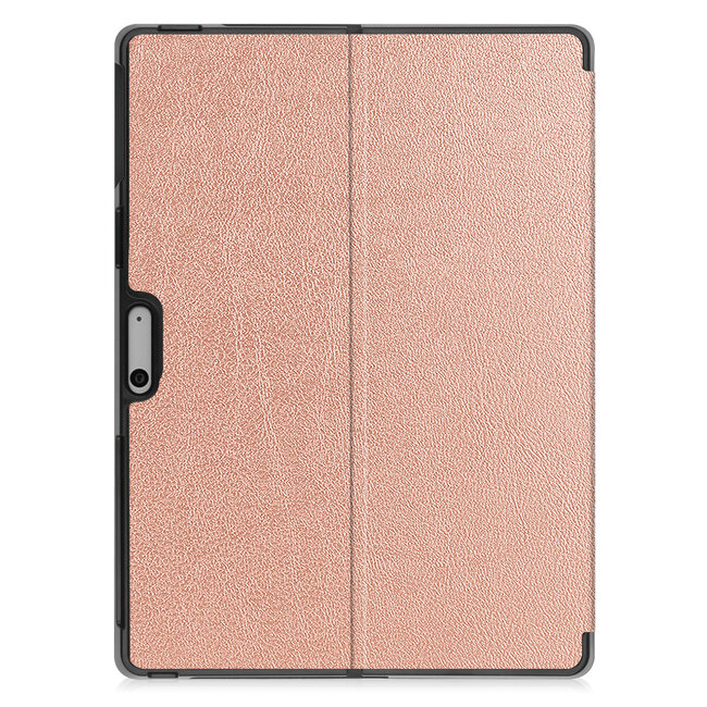 Case2go - Hoes geschikt voor Microsoft Surface Pro 9 - 13 inch Cover - Book Case met Stand Functie - Rose Goud