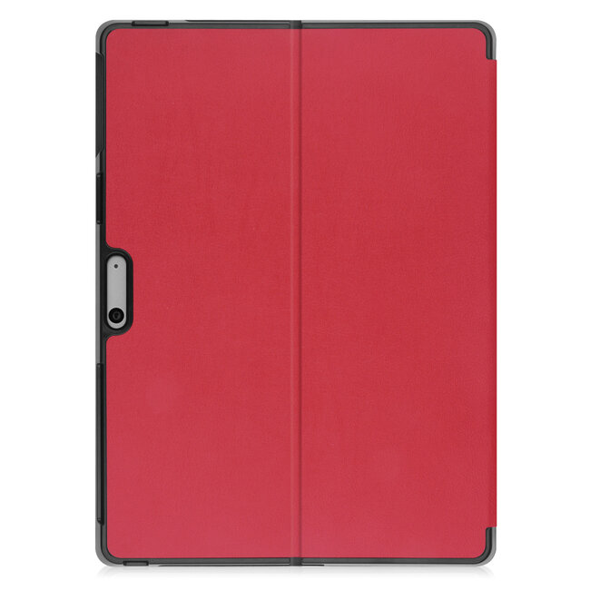 Case2go - Hoes geschikt voor Microsoft Surface Pro 9 - 13 inch Cover - Book Case met Stand Functie - Rood