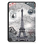 Case2go - Tablet hoes geschikt voor Amazon Fire 8 HD (2022) - 8 Inch Tri-fold cover - Met Touchpad &amp; Stand functie - Eiffeltoren