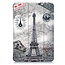 Case2go - Tablet hoes geschikt voor Amazon Fire 8 HD (2022) - 8 Inch Tri-fold cover - Met Touchpad &amp; Stand functie - Eiffeltoren