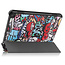 Case2go - Tablet hoes geschikt voor Amazon Fire 8 HD (2022) - 8 Inch Tri-fold cover - Met Touchpad &amp; Stand functie - Grafitti