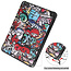 Case2go - Tablet hoes geschikt voor Amazon Fire 8 HD (2022) - 8 Inch Tri-fold cover - Met Touchpad &amp; Stand functie - Grafitti