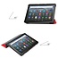 Case2go - Tablet hoes geschikt voor Amazon Fire 8 HD (2022) - 8 Inch Tri-fold cover - Met Touchpad &amp; Stand functie - Rood