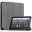 Case2go - Tablet hoes geschikt voor Amazon Fire 8 HD (2022) - 8 Inch Tri-fold cover - Met Touchpad &amp; Stand functie - Grijs