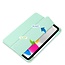 Case2go - Tablet hoes geschikt voor Apple iPad 10 10.9 (2022) - Transparante Case - Tri-fold Back Cover - Met Pencil Houder en Auto Wake/Sleep functie - Mint Groen