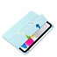 Case2go - Tablet hoes geschikt voor Apple iPad 11 (2025) A16 / Apple iPad 10.9 (2022) - Transparante Case - Tri-fold Back Cover - Met Pencil Houder en Auto Wake/Sleep functie - Licht Blauw