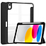 Case2go - Tablet hoes geschikt voor Apple iPad 11 (2025) A16 / Apple iPad 10.9 (2022) - Transparante Case - Tri-fold Back Cover - Met Pencil Houder en Auto Wake/Sleep functie - Zwart