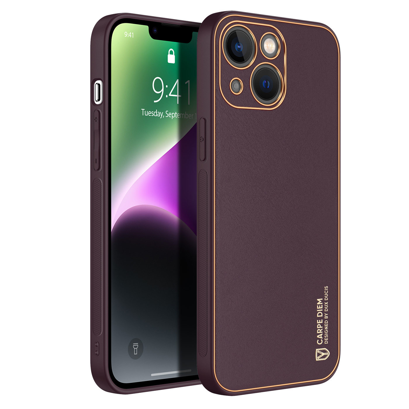 Dux Ducis - Telefoonhoesje geschikt voor iPhone 14 - Yolo serie - Paars afbeelding