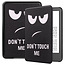 Case2go - E-reader Hoes geschikt voor Amazon Kindle 11 (2022) - Tri-fold Cover - Auto/Wake functie - Don't Touch Me