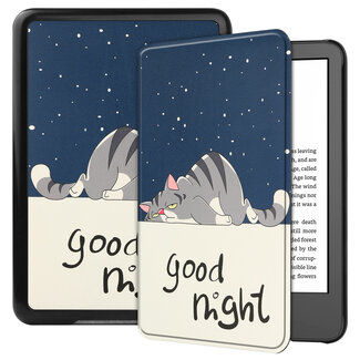 Case2go Case2go - E-reader Hoes geschikt voor Amazon Kindle 11 (2022) - Tri-fold Cover - Auto/Wake functie - Good Night