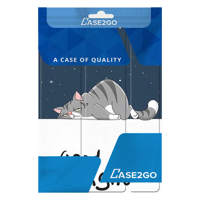 Case2go - E-reader Hoes geschikt voor Amazon Kindle 11 (2022) - 6 Inch - Tri-fold Cover - Auto/Wake functie - Good Night