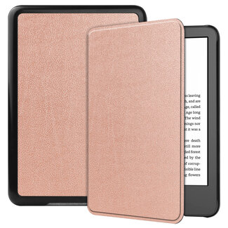 Case2go Case2go - E-reader Hoes geschikt voor Amazon Kindle 11 (2022) - Tri-fold Cover - Auto/Wake functie - Rose Gold