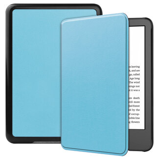 Case2go Case2go - E-reader Hoes geschikt voor Amazon Kindle 11 (2022) - Tri-fold Cover - Auto/Wake functie - Licht Blauw