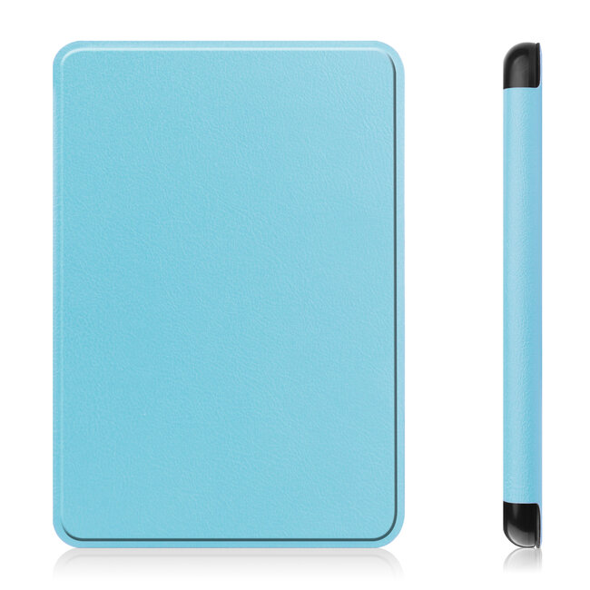 Case2go - E-reader Hoes geschikt voor Amazon Kindle 11 (2022) - 6 Inch - Tri-fold Cover - Auto/Wake functie - Licht Blauw